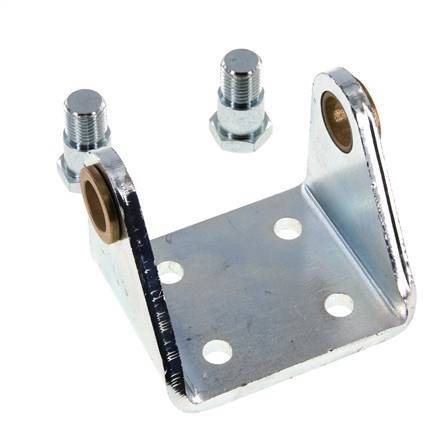 Swivel Fixation for 63 mm Round Cylinder Zinc plated steel