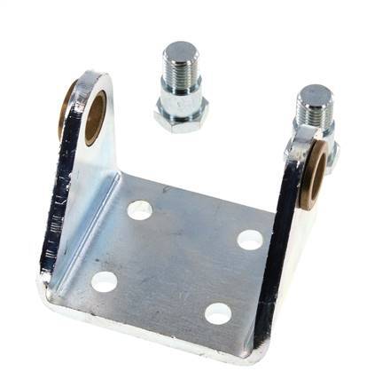 Swivel Fixation for 63 mm Round Cylinder Zinc plated steel