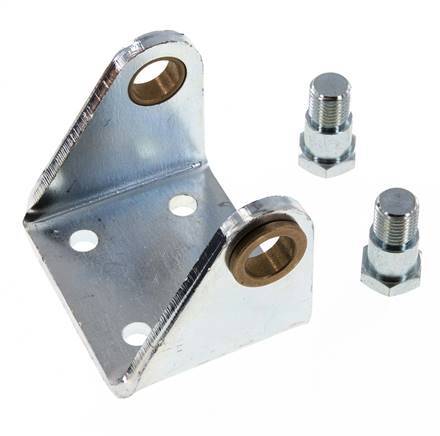 Swivel Fixation for 63 mm Round Cylinder Zinc plated steel
