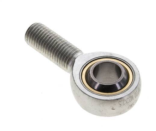 Spherical Rod-end M20 Male Zinc plated steel