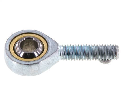 Spherical Rod-end M8 Male Zinc plated steel
