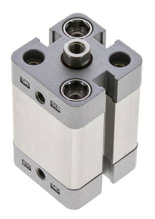 ISO 21287 Compact Double Acting Cylinder 20-20mm - Magnetic