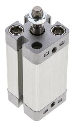 ISO 21287 Compact Double Acting Cylinder 20-40mm - Magnetic - Male Rod