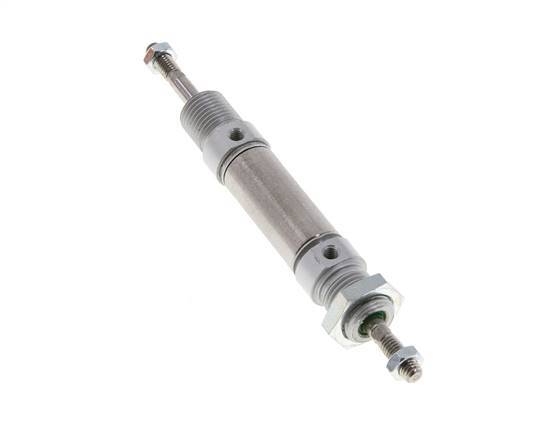 ISO 6432 Round Double Acting Cylinder 16-10mm - Magnetic - Male Threaded - Double Rod