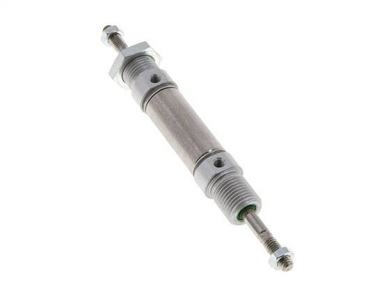 ISO 6432 Round Double Acting Cylinder 16-10mm - Magnetic - Male Threaded - Double Rod