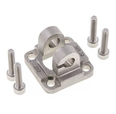Clevis Female 32 mm ISO 15552 ISO 21287 Stainless steel 316 (1.4401)
