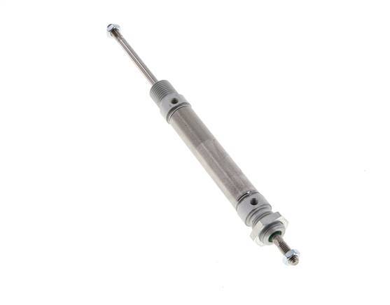 ISO 6432 Round Double Acting Cylinder 16-50mm - Magnetic - Male Threaded - Double Rod