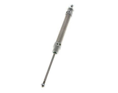 ISO 6432 Round Double Acting Cylinder 16-80mm - Magnetic - Damping - Male Threaded - Double Rod