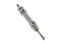 ISO 6432 Round Double Acting Cylinder 20-25mm - Magnetic - Damping - Male Threaded - Double Rod