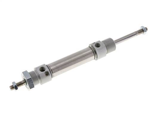 ISO 6432 Round Double Acting Cylinder 20-40mm - Magnetic - Damping - Male Threaded - Double Rod