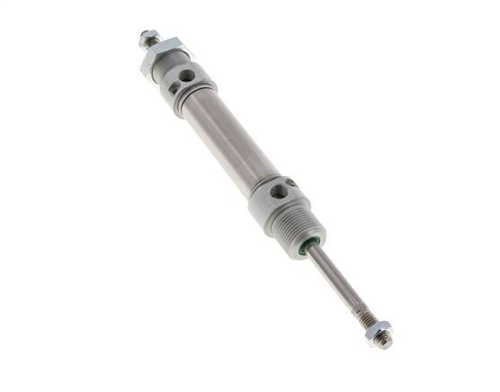 ISO 6432 Round Double Acting Cylinder 20-40mm - Magnetic - Damping - Male Threaded - Double Rod