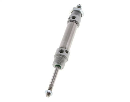 ISO 6432 Round Double Acting Cylinder 20-40mm - Magnetic - Damping - Male Threaded - Double Rod