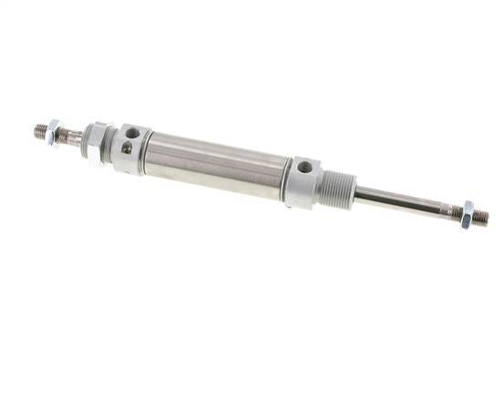 ISO 6432 Round Double Acting Cylinder 25-50mm - Magnetic - Damping - Male Threaded - Double Rod