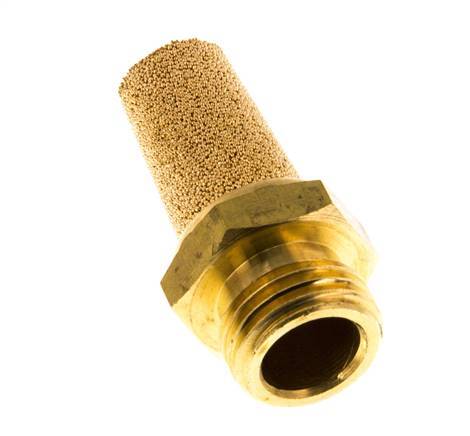 G1/4'' Sintered Bronze Pneumatic Muffler Brass Connection [5 Pieces]