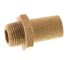 G3/8'' Sintered Bronze Pneumatic Muffler Hexagonal Fitting [2 Pieces]