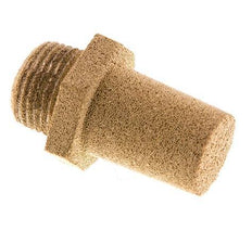 G3/8'' Sintered Bronze Pneumatic Muffler Hexagonal Fitting [2 Pieces]