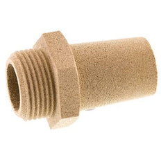 G1'' Sintered Bronze Pneumatic Muffler Hexagonal Fitting