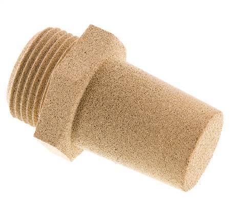 G1'' Sintered Bronze Pneumatic Muffler Hexagonal Fitting