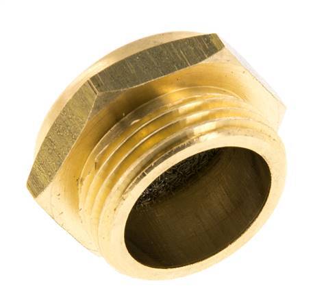 G3/4'' Brass Compact Pneumatic Muffler 1.4301 Wire Mesh