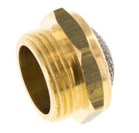 G3/4'' Brass Compact Pneumatic Muffler 1.4301 Wire Mesh