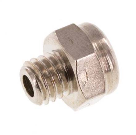 M5 Nickel-Plated Brass Compact Pneumatic Muffler 1.4301 Wire Mesh [10 Pieces]