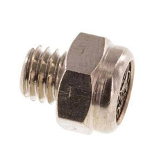 M5 Nickel-Plated Brass Compact Pneumatic Muffler 1.4301 Wire Mesh [10 Pieces]