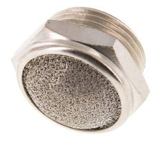 G3/4'' Nickel-Plated Brass Compact Pneumatic Muffler 1.4301 Wire Mesh