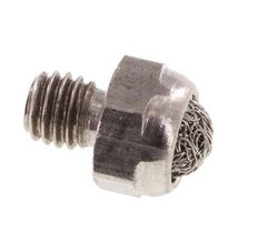 M5 Stainless Steel Compact Pneumatic Muffler 1.4301 Wire Mesh
