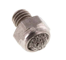 M5 Stainless Steel Compact Pneumatic Muffler 1.4301 Wire Mesh