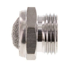 G1/2'' Stainless Steel Compact Pneumatic Muffler 1.4301 Wire Mesh