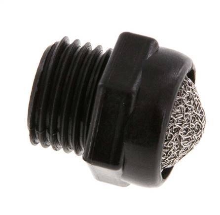 G1/4'' PA Compact Pneumatic Muffler 1.4301 Wire Mesh [5 Pieces]