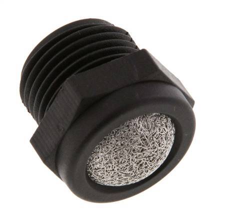 G3/8'' PA Compact Pneumatic Muffler 1.4301 Wire Mesh [2 Pieces]