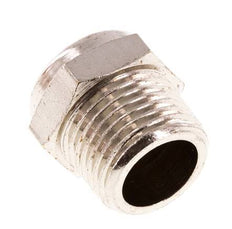 NPT 3/8'' Nickel-Plated Brass Compact Pneumatic Muffler 1.4301 Wire Mesh [2 Pieces]