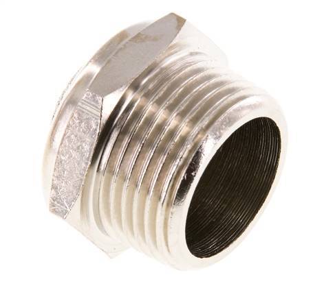 NPT 3/4'' Nickel-Plated Brass Compact Pneumatic Muffler 1.4301 Wire Mesh