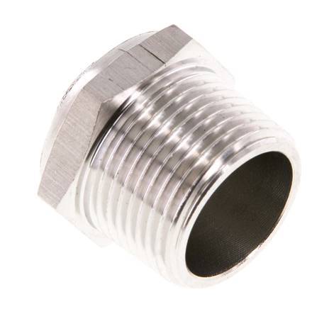 NPT 3/4'' Stainless Steel Compact Pneumatic Muffler 1.4301 Wire Mesh