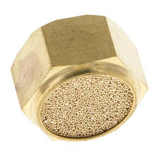 G3/8'' Sintered Bronze Compact Female Threaded Pneumatic Muffler [2 Pieces]