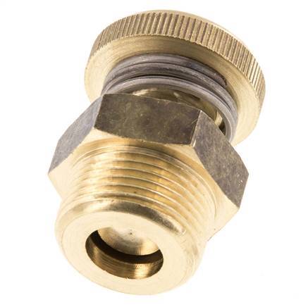 G3/4'' Brass Flow Control Muffler With Knurled Screw