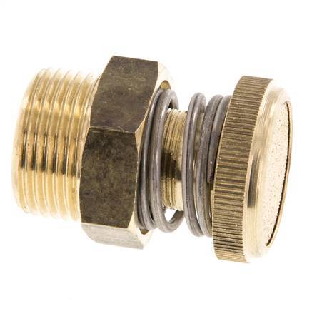G3/4'' Brass Flow Control Muffler With Knurled Screw