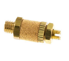M5 Brass Flow Control Muffler With Lock Nut