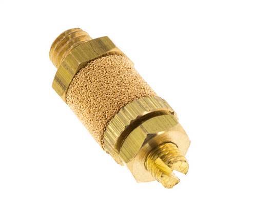 M5 Brass Flow Control Muffler With Lock Nut