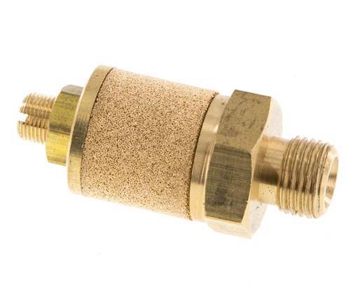 G1/8'' Brass Flow Control Muffler With Lock Nut