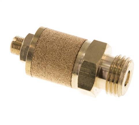 G1/4'' Brass Flow Control Muffler With Lock Nut