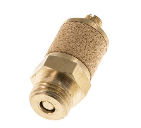 G1/4'' Brass Flow Control Muffler With Lock Nut