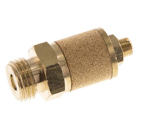 G1/4'' Brass Flow Control Muffler With Lock Nut