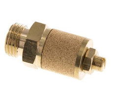 G1/4'' Brass Flow Control Muffler With Lock Nut