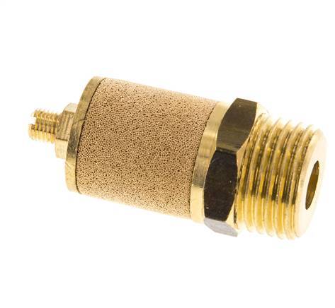 G1/2'' Brass Flow Control Muffler With Lock Nut