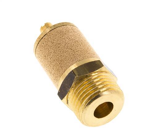 G1/2'' Brass Flow Control Muffler With Lock Nut