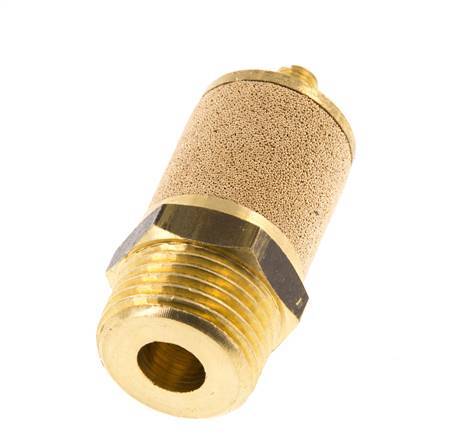 G1/2'' Brass Flow Control Muffler With Lock Nut