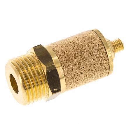 G1/2'' Brass Flow Control Muffler With Lock Nut