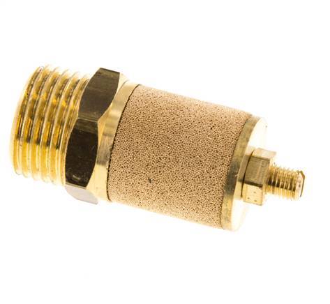G1/2'' Brass Flow Control Muffler With Lock Nut